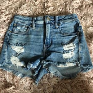 Light Ripped Jean shorts